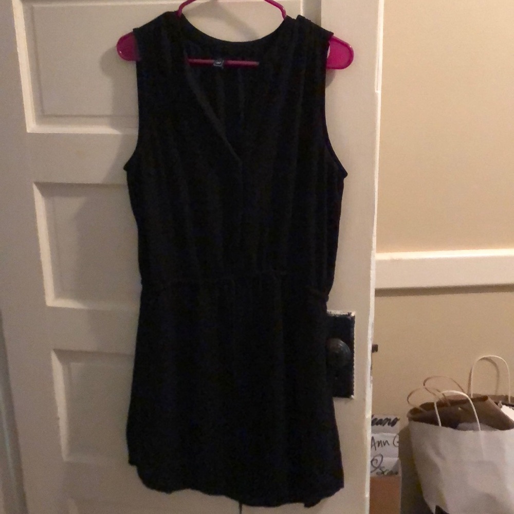 black gap shirt dress